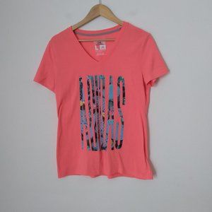 Performace Tee V Neck  Adidas Logo